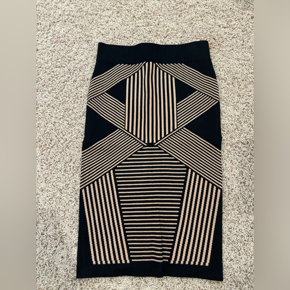 Geometric Sweater Skirt